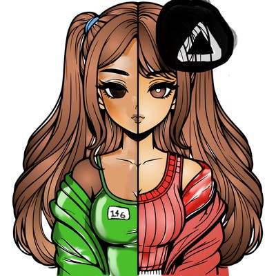 realistic girl split