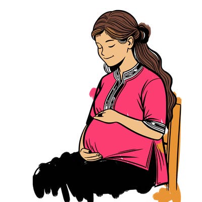 realistic pregnant woman