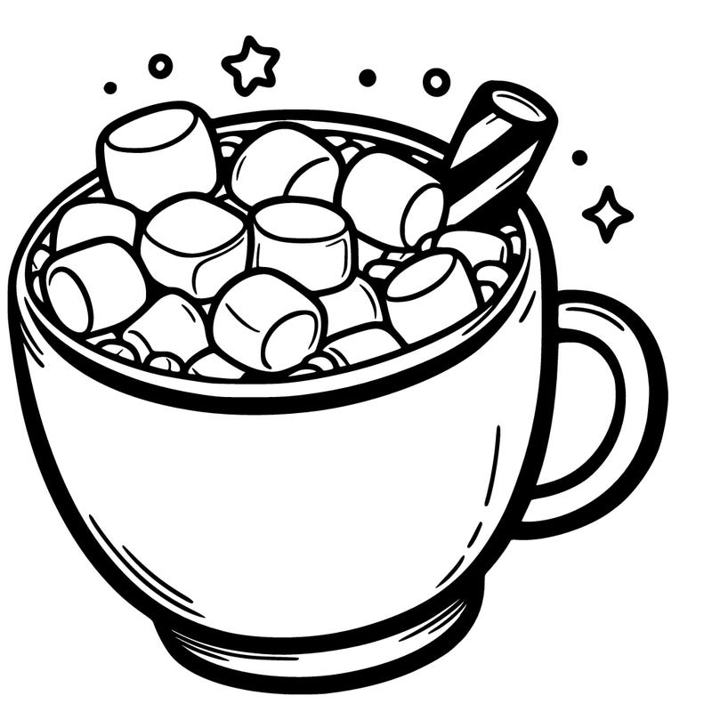 hot chocolate  with marshmallows