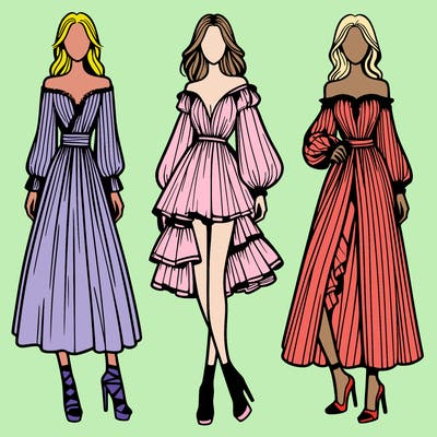 fashion models dresses