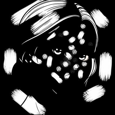 realistic girl with lashes