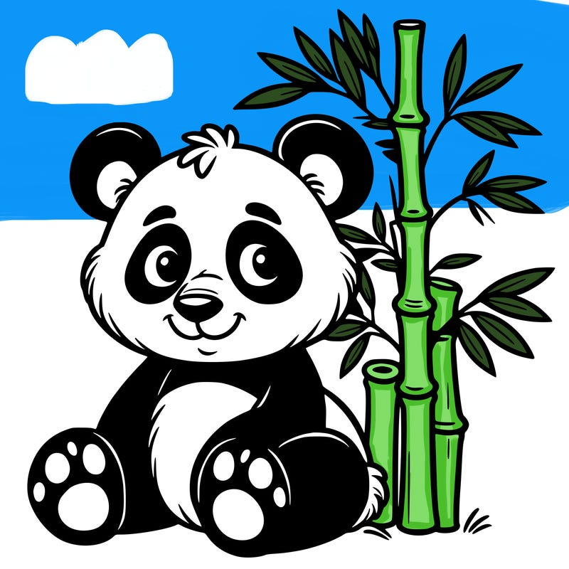 a panda bamboo