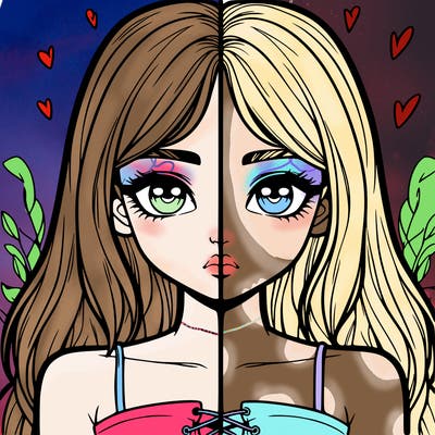 realistic girl split