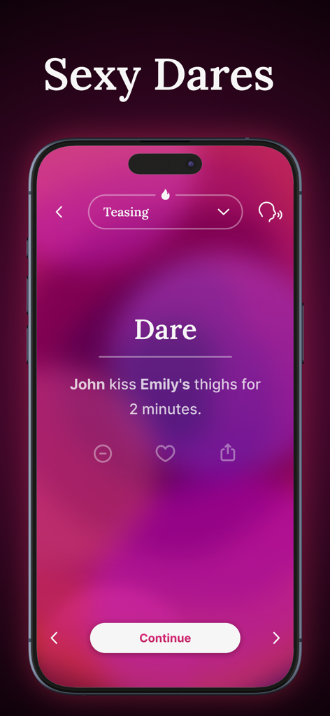 Un écran de smartphone de l'application FeelMe présentant un défi taquin pour un couple.