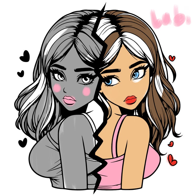 realistic girl split