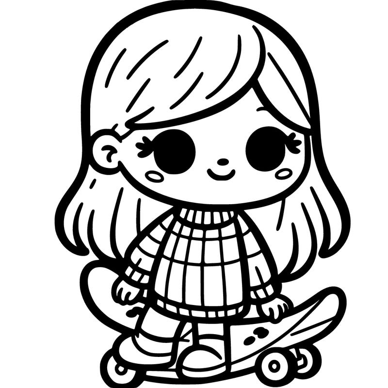 girl with skateboard