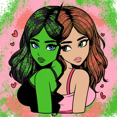 realistic girl split