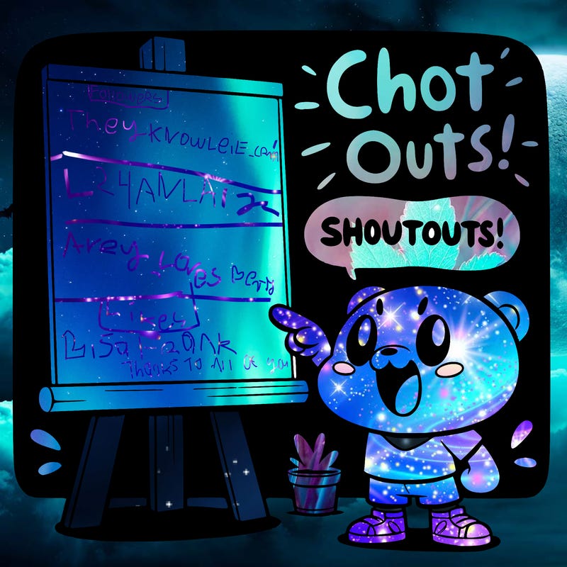 blank canvas that says above it shoutouts