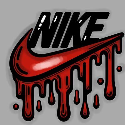 dripping nike logo