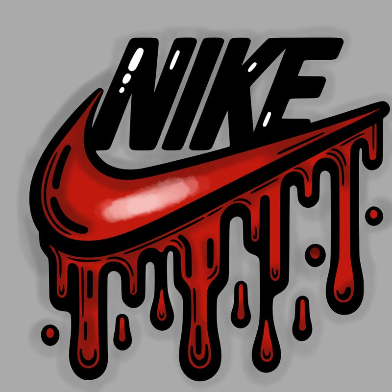 dripping nike logo