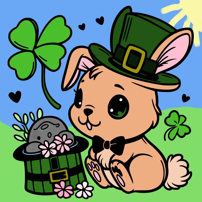 st. patrick's day, bunny.