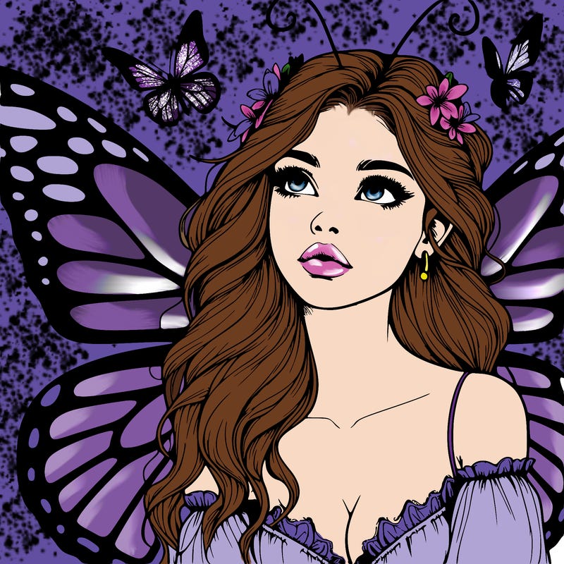 butterfly fairy realistic girl