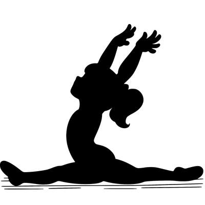 gymnastics girl doing a split