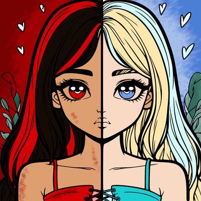 realistic girl split