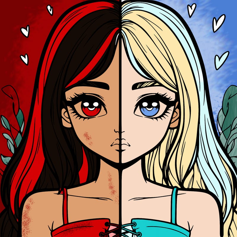 realistic girl split