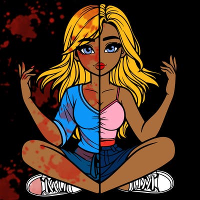 realistic girl split