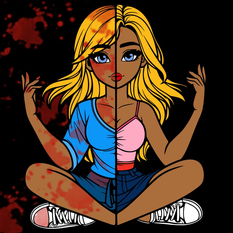 realistic girl split