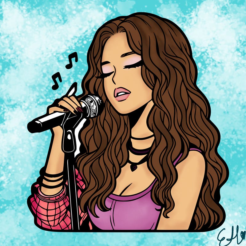 realistic female singer