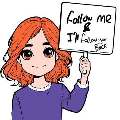 realistic girl holding up a sign