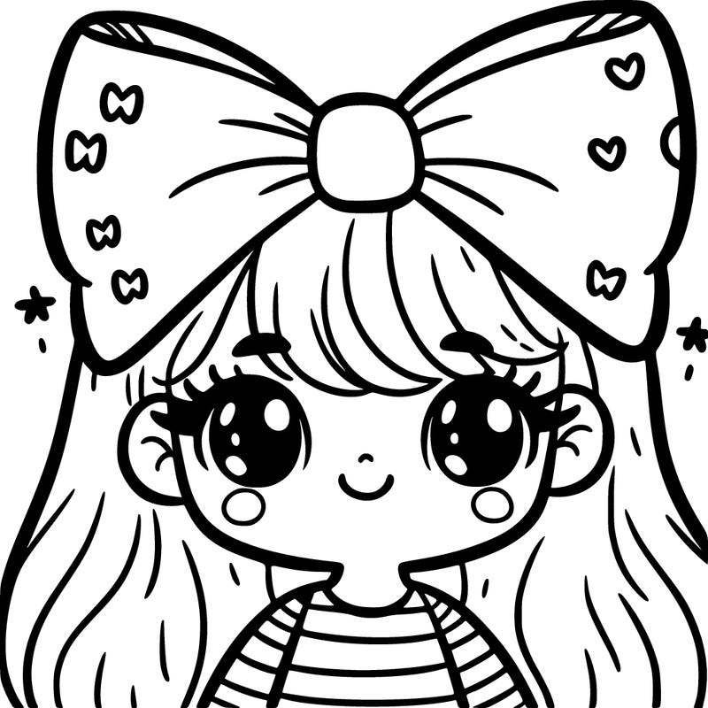 girl with big bow 🎀