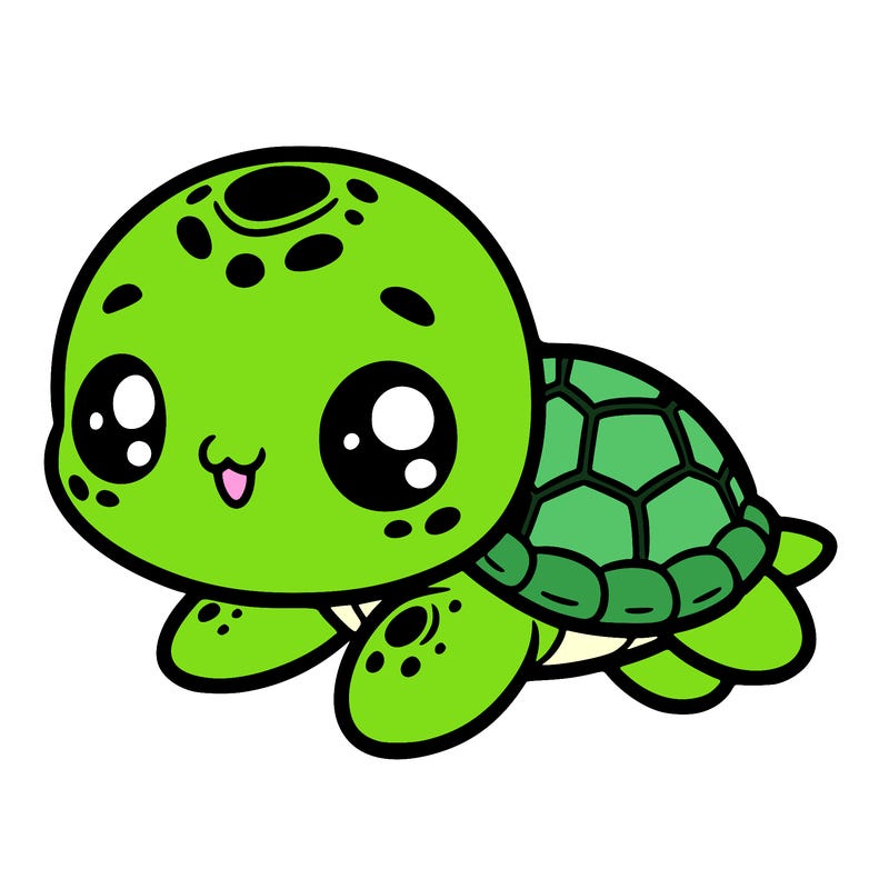 cute chibi sea turtle