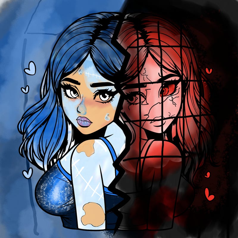 realistic girl split