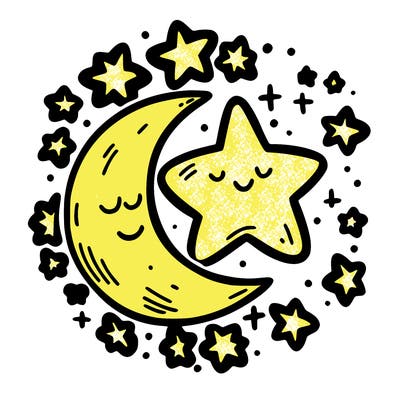 stars and moon