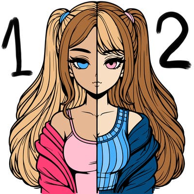 realistic girl split