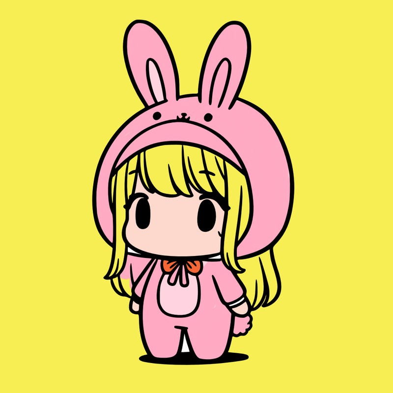 a girl in a bunny costume