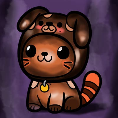 cat in a dog costume