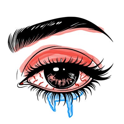 eye closed realistic