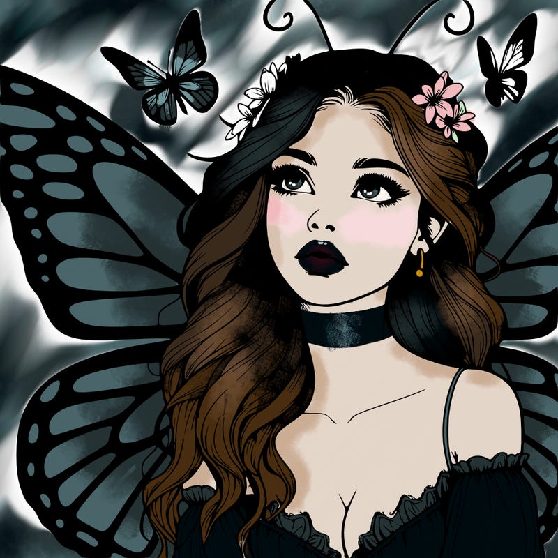 butterfly fairy realistic girl
