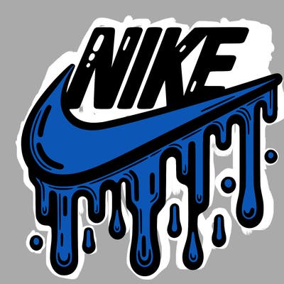 dripping nike logo
