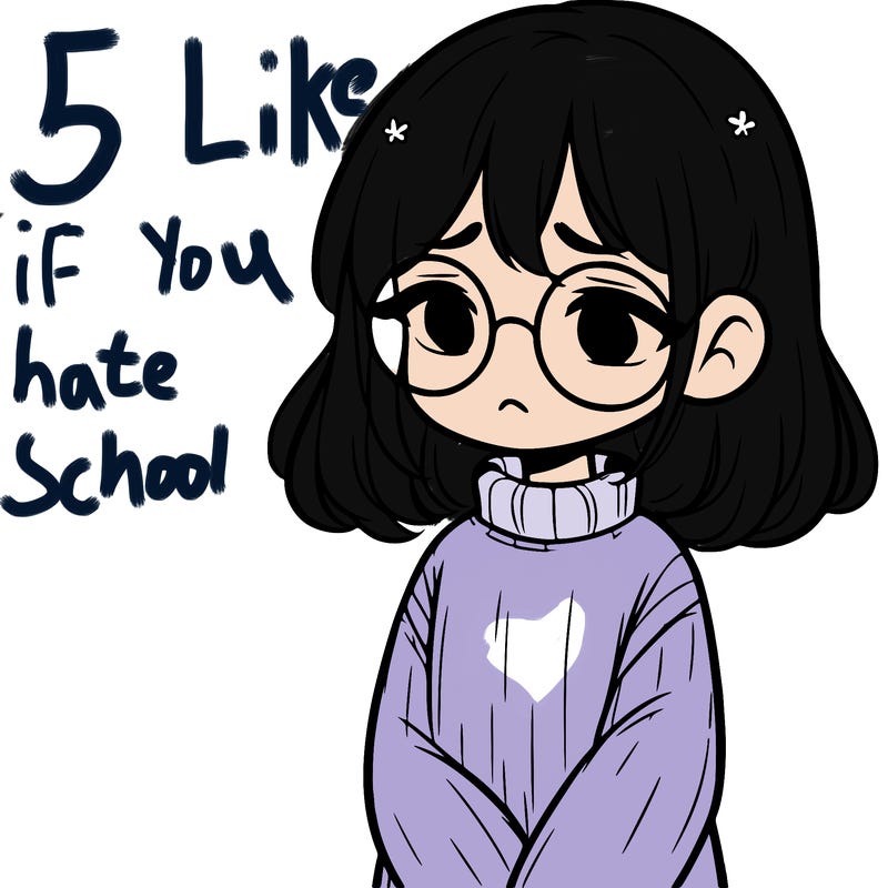 sad girl with glasses in a sweater