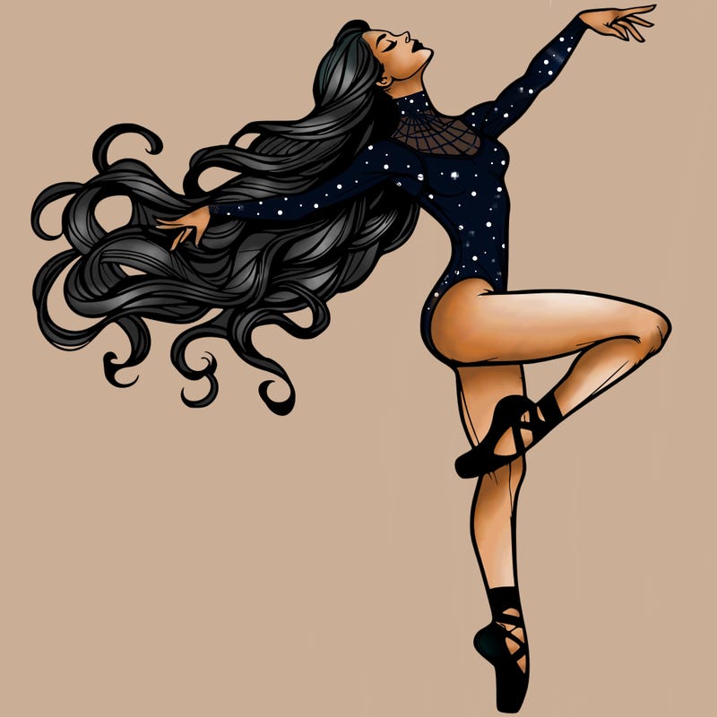 realistic woman dancer