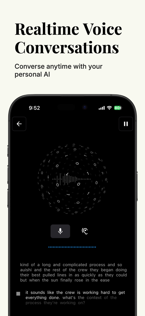 Vera: Offline AI - Vera Offline AI app interface for realtime voice conversations featuring a secure local assistant.