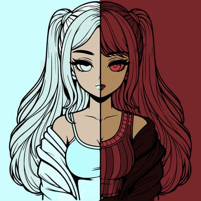 realistic girl split