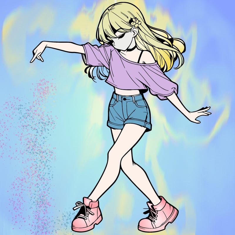realistic girl danceing