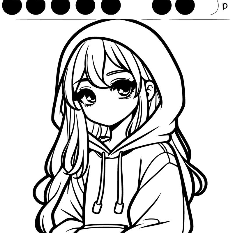 teen girl with baggy hoodie