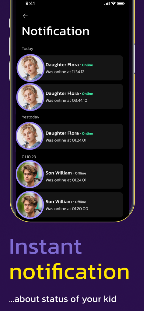 Sofortige Benachrichtigungen über den Online- und Offline-Status von Kindern auf WhatsApp
