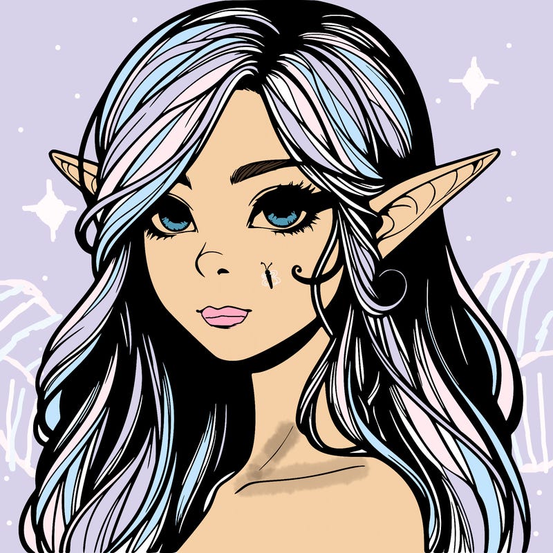 elf girl realistic dark fantasy