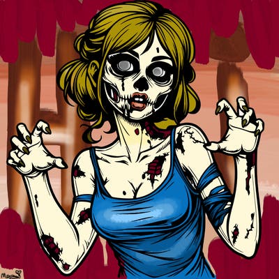 realistic zombie girl