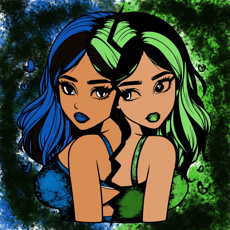 realistic girl split