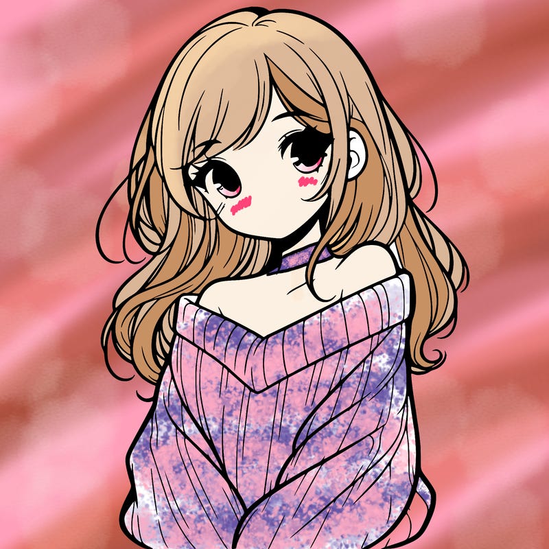 shy pretty girl wearing a sweater that is falling off one shoulder portrait