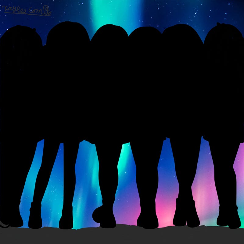 a group of girls realistic