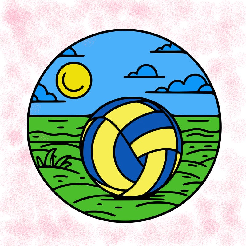 volleyball on a beach