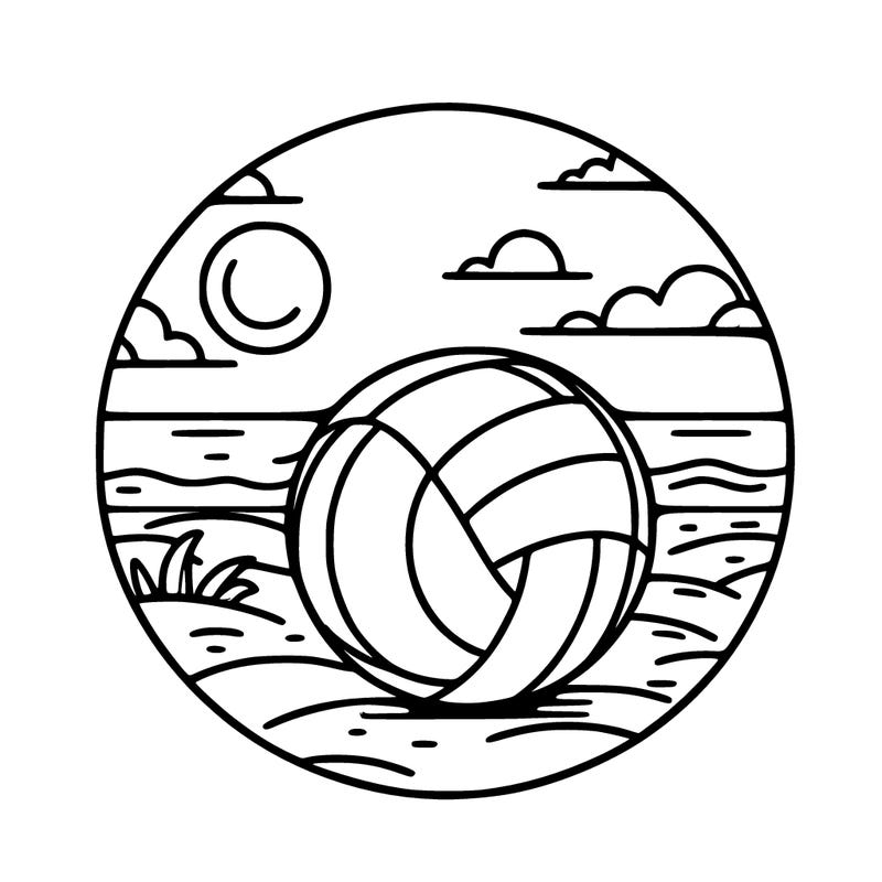 volleyball on a beach