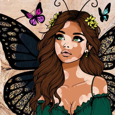 butterfly fairy realistic girl