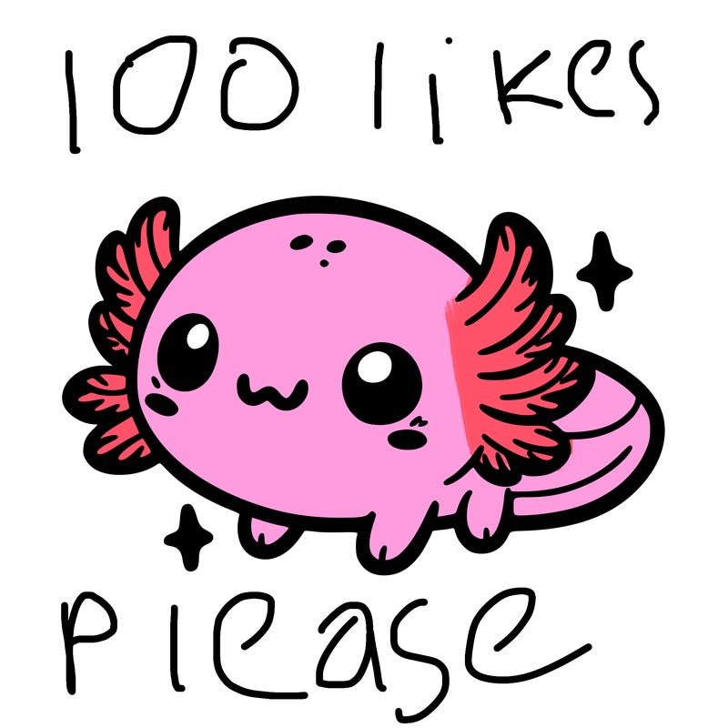 cute easy baby axolotl