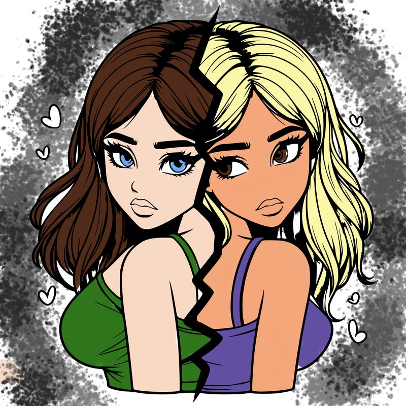 realistic girl split